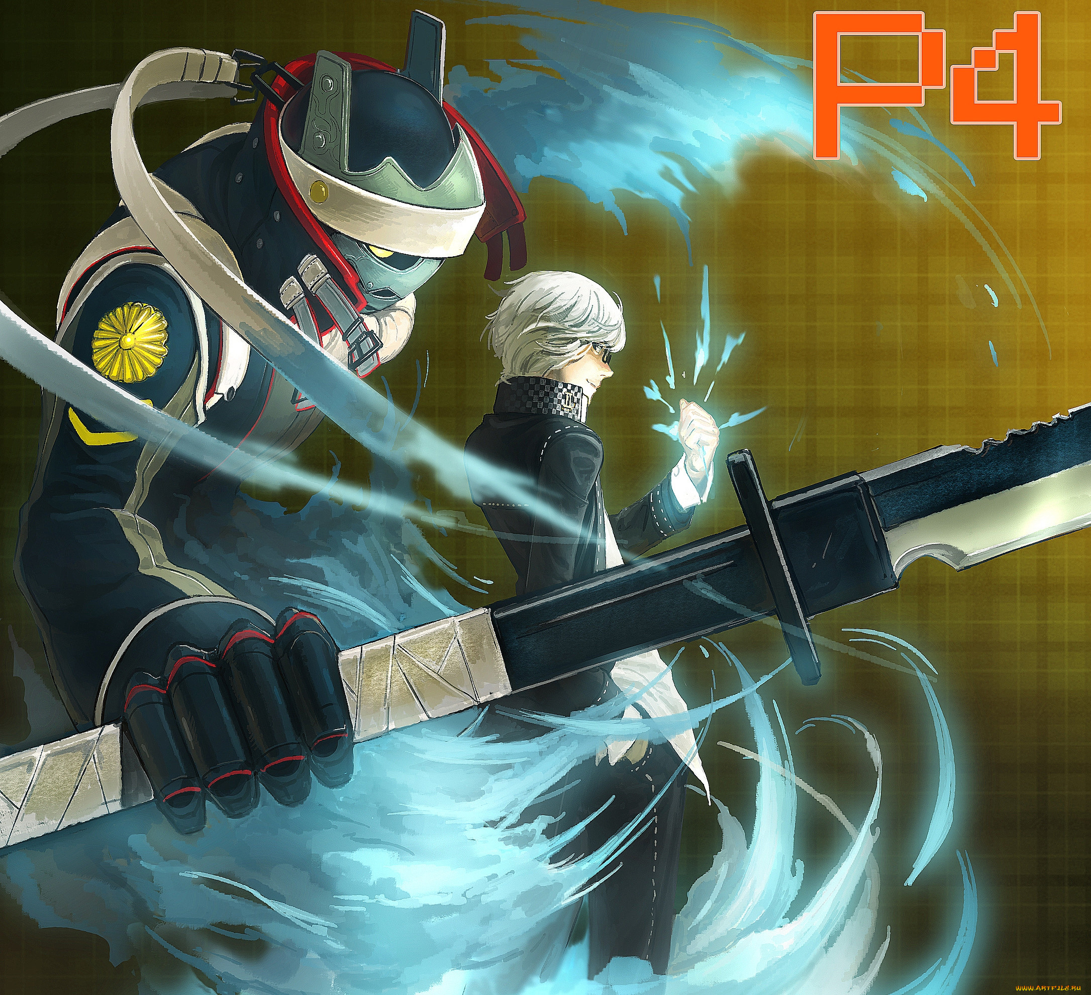 , persona, 4, seta, souji, narukami, yuu